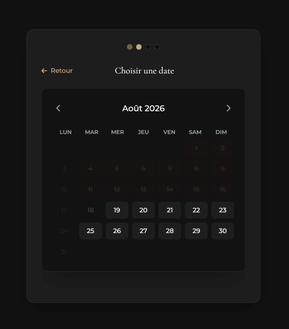 Choix de la date